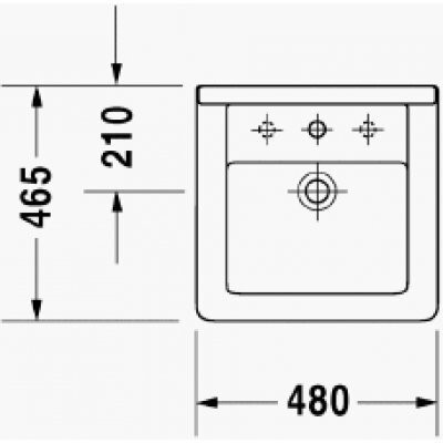 Умивальник підвісний Duravit Starck-3, 48 (303480030)
