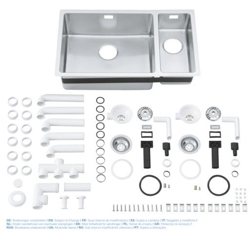 Кухонна мийка сталева Grohe K700U, 76x45 (31575SD0)