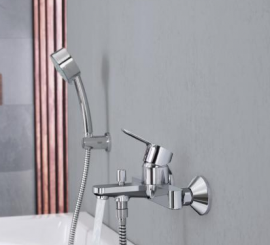 Смеситель для ванны Grohe BauEdge, однорычажный, хром (23334000)