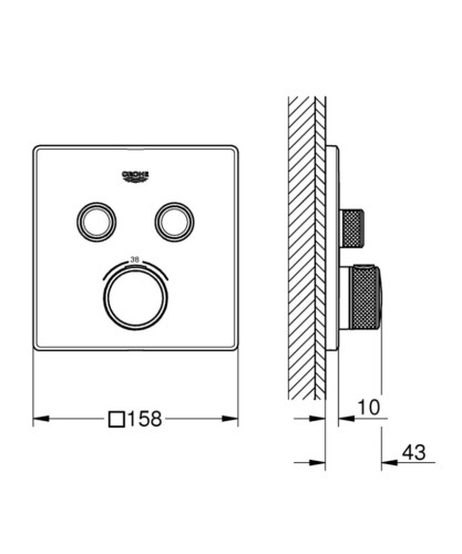 Термостат Grohe Grohtherm SmartControl, хром (29124000)