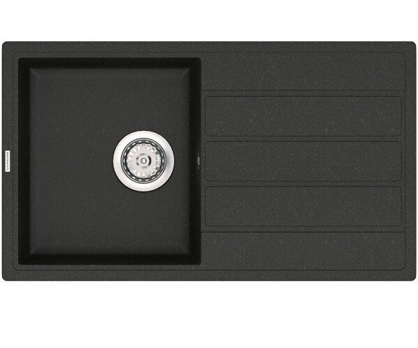 Кухонная мойка гранитная Vankor Easy, 76x44, черный (EASY EMP 02.76 BLACK)
