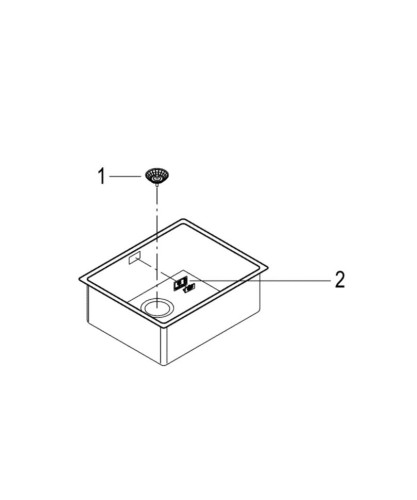 Кухонна мийка сталева Grohe K700U, 54x44 (31574SD0)