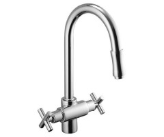 Змішувач для кухні KFA Armatura Symetric, двовентильний, хром (343-214-00)