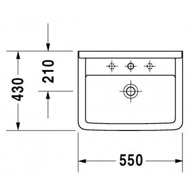 Умывальник подвесной Duravit Starck-3, 55 (300550000)