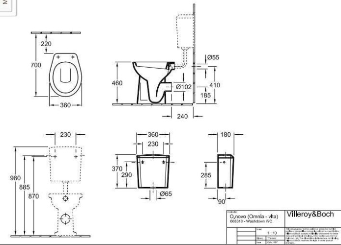 Унитаз напольный Villeroy&Boch O.Novo (46831001)