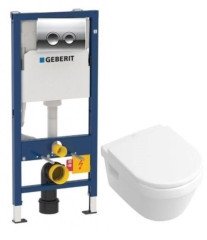 Комплект: Унітаз Villeroy&Boch O.Novo + Інсталяція Geberit Duofix (5660H101+458.112.21.10)