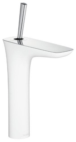 Cмеситель для умывальника Hansgrohe PuraVida, джойстик, белый (15081400)