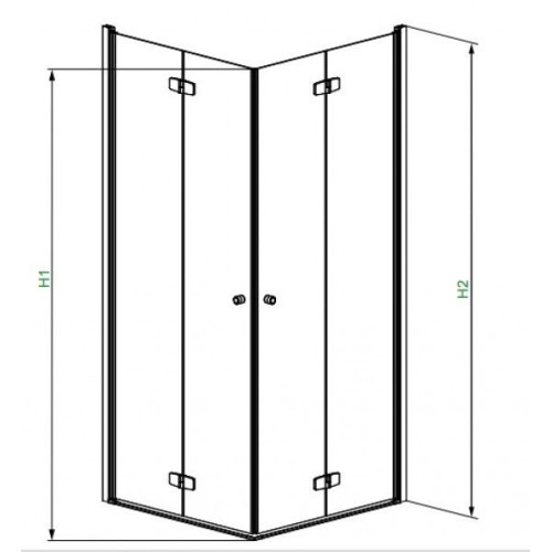 Душевая кабина Radaway Fuenta New KDD-B, левая, 80x80 (384070-01-01L)