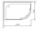 Душевой поддон AM.PM Bliss Twin Slide, 120x80 (W56T-302L120W)