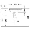 Умывальник подвесной Duravit Starck-3, 60 (300600000)