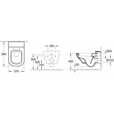 Унитаз подвесной Villeroy&Boch Subway (562210R1)