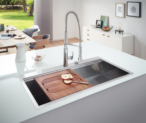 Кухонная мойка стальная Grohe K800, 102x56 (31586SD0)
