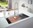 Кухонная мойка стальная Grohe K800, 102x56 (31586SD0)
