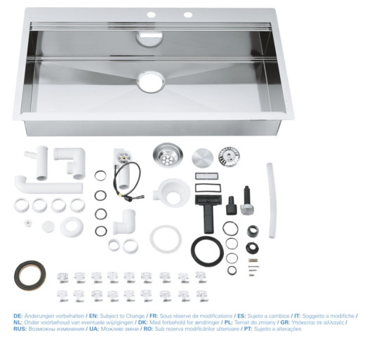 Кухонная мойка стальная Grohe K800, 102x56 (31586SD0)