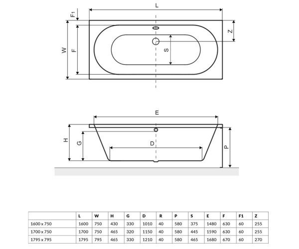 Ванна акрилова Excellent Oceana, 180x80 (WAEX.OCE18WH)