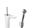 Cмеситель для умывальника Hansgrohe PuraVida, джойстик, белый (15275400)