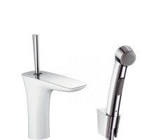 Змішувач для умивальника Hansgrohe PuraVida, джойстик, білий (15275400)