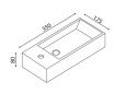 Умывальник подвесной Aet Aquafredda Rectangular, 35 (L319T0R1V3)