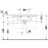 Умывальник подвесной Duravit Starck-3, 85 (304800000)