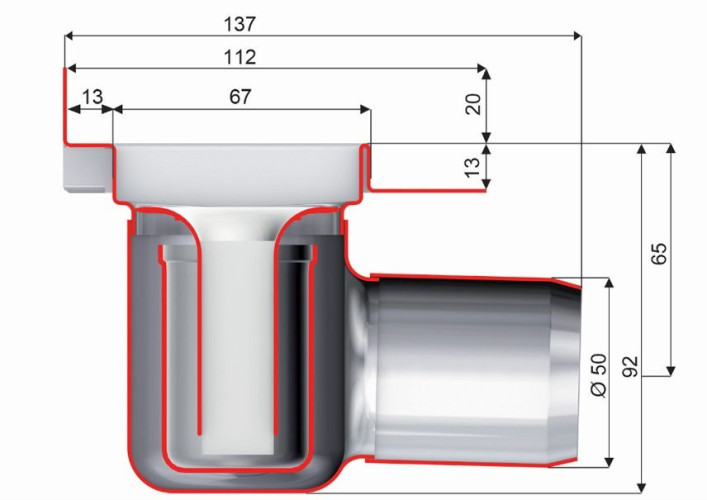 Душовий канал (трап) Aco ShowerDrain C-line, 68 (408757)