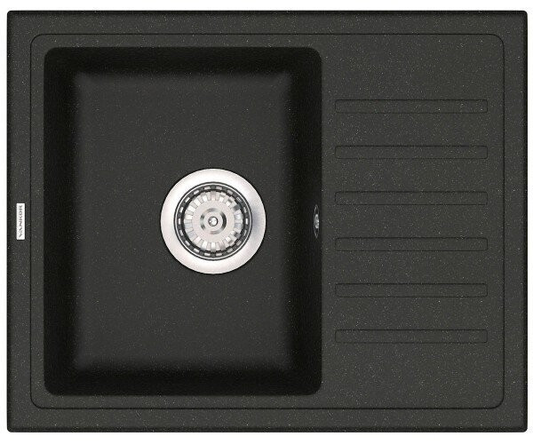 Кухонная мойка гранитная Vankor Lira, 55x45, черный (LIRA LMP 02.55 BLACK)