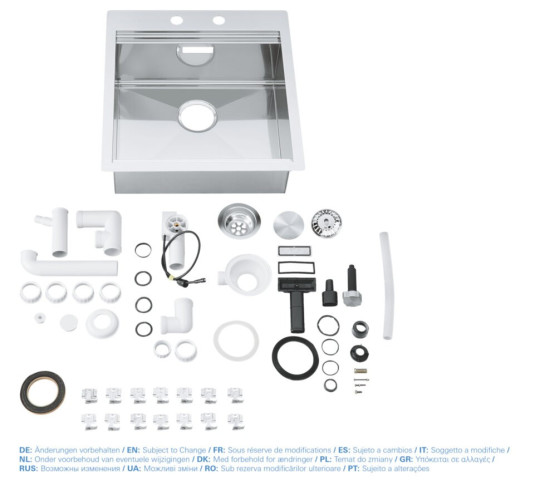 Кухонная мойка стальная Grohe K800, 56x52 (31583SD0)