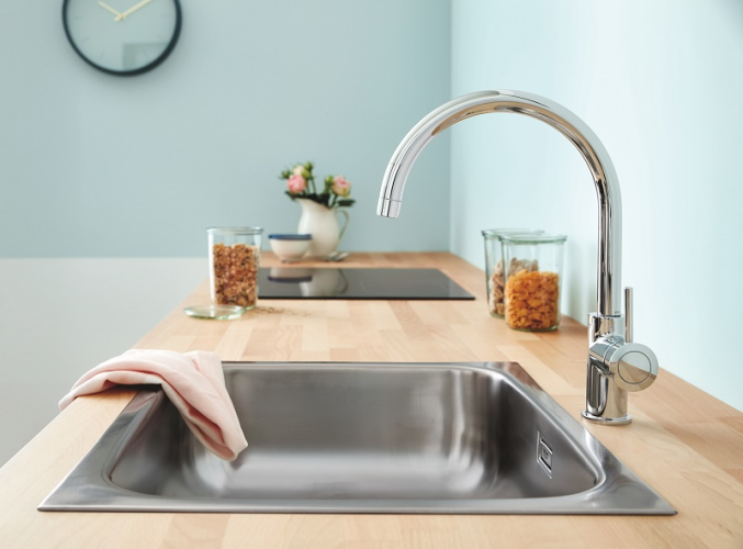 Смеситель для кухни Grohe BauClassic, однорычажный, хром (31535001)