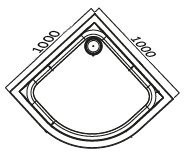 Душовий піддон AM.PM Like Round, 100x100 (W95T-301-100W)
