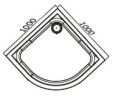 Душовий піддон AM.PM Like Round, 100x100 (W95T-301-100W)
