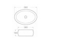 Умывальник накладной Newarc Countertop, 60 (5015SW)