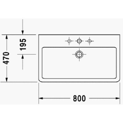 Умивальник підвісний Duravit Vero, 80 (454800000)