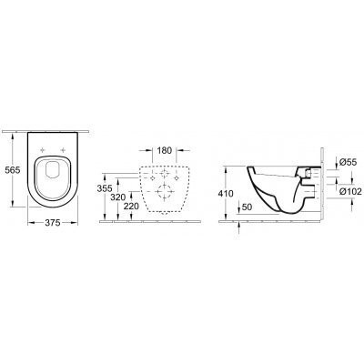 Унитаз подвесной Villeroy&Boch Subway (660010R1)