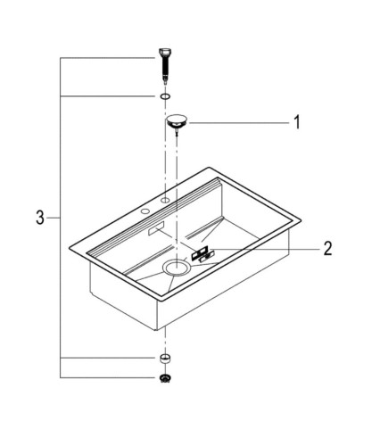 Кухонная мойка стальная Grohe K800, 85x56 (31584SD0)