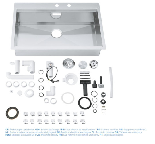 Кухонная мойка стальная Grohe K800, 85x56 (31584SD0)