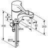 Cмеситель для умывальника Kludi Medi Care, однорычажный, хром (341130534)