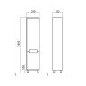 Пенал в ванную Aqua Rodos Квадро, 35 (АР000001079)