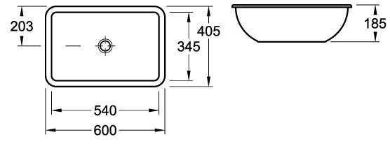 Умывальник врезной Villeroy&Boch Loop&Friends, 54 (616301R1)