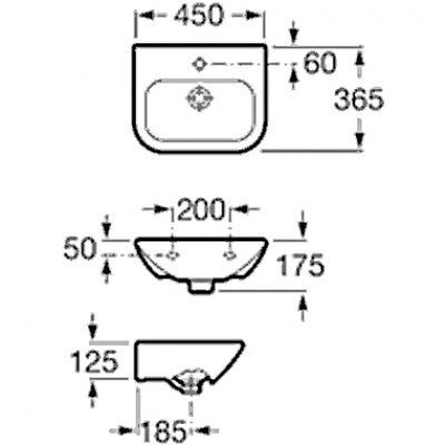 Умывальник подвесной Roca Nexo, 45 (A327643000)
