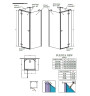 Душевая кабина Radaway Fuenta New KDJ+S, левая, 100x100 (384022-01-01L)