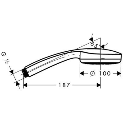Ручной душ Hansgrohe Croma 100 1jet (28580000)