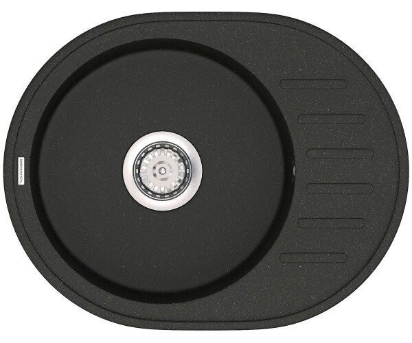 Кухонная мойка гранитная Vankor Lira, 57x45, черный (LIRA LMO 02.57 BLACK)