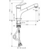 Смеситель для кухни Hansgrohe Talis S, однорычажный, хром (32841000)
