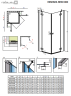 Душова кабіна Radaway Essenza New Black KDD, ліва, 90x90 (385060-54-01L)