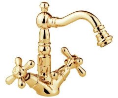 Змішувач для біде Emmevi Deco Old, двовентильний, золото (OR12614R)