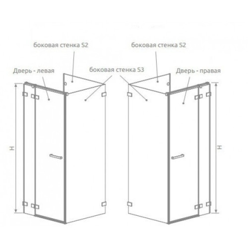 Душові двері Radaway Euphoria KDJ P 90R, праві (383044-01R)