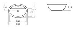 Умывальник врезной Villeroy&Boch Loop&Friends, 56 (51616001)