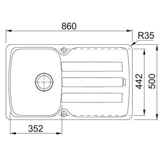 Кухонна мийка гранітна Franke AZG 611, 86x50, білий (114.0499.188)