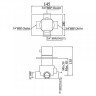 Запорный вентиль Jaquar Kubix Prime, хром (KUB-CHR-35289)