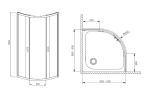 Душова кабіна Radaway Afrodyta, 90x90 (30102-01-05NA)