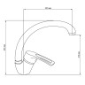 Смеситель для кухни Cosh (CRM) S-04-008F, однорычажный, хром (COSHCRMS04008F)